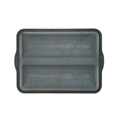 Afbeelding van siliconen Stokbroodvorm glasvezel Stokbroodplaatvorm voor brood Nylon grijs 36 x 26 2,5 cm