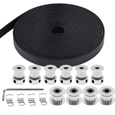 Afbeelding van TUZUK 5M GT2 tandriem, 10 mm breedte + 6 stuks 20 tanden, 5 boring, tandriemwiel 4 spanrol spanveer torsie, voor 3D printers