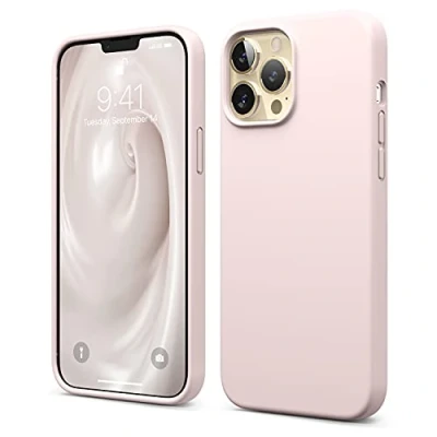 Afbeelding van elago Liquid Silicone Case Compatibel met iPhone 13 Pro Max Hoesje (6.7&quot;), Complete Full Body Beschermhoes Schokbestendig, Anti Kras Zachte Microfiber Voering (Lovely Roze)