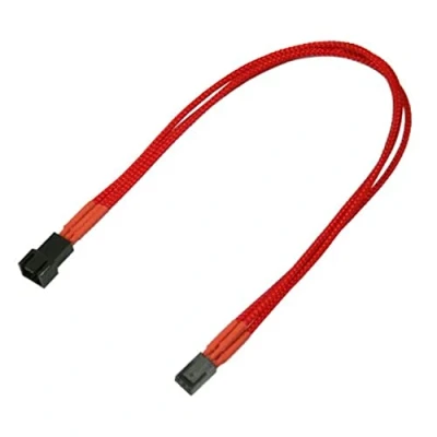 Afbeelding van Nanoxia 900300017 3 pins Molex verlengkabel, 30 cm, rode enkele mouw