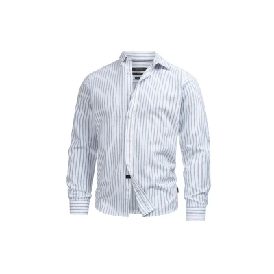 Afbeelding van Indicode Jeans Brayden Overhemd Offwhite striped, Heren, Maat: Small, striped