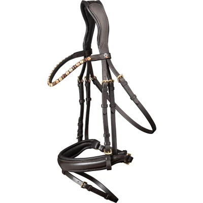 Afbeelding van Waldhausen Trenshoofdstel X Line Goldheart Zw. C Zwart Full