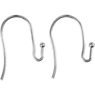 Afbeelding van Creotime Oorbelhaak 21 Mm Verzilverd 6 Stuks