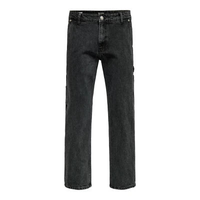 Afbeelding van ONLY &amp; SONS ONSEDGE Straight CAR WB 3015 TAI DNM, Washed Black, 30W x 32L