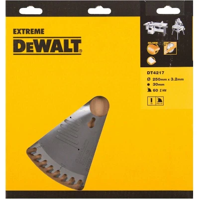 Afbeelding van DeWalt Accessoires Cirkelzaagblad 250x30x60t, holle tand, Positief 10, kerf 3,2mm DT4217 QZ