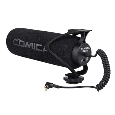 Afbeelding van Comica CVM V30 LITE Videomicrofoon Supercardioïde condensator On Camera Shotgun microfoon voor Canon Nikon Sony Panasonic Camera/DSLR/iPhone Samsung Huawei met 3,5 mm aansluiting (zwart)