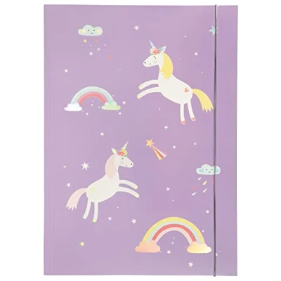 Afbeelding van folia 69013 Map A3 Hot Foil Magic Unicorns, van stevig karton met elastiek