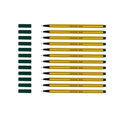Afbeelding van LEVIATAN D400 Fineliner Groen 12 stuks Fijnlijnstift Kleurrijk Geschikt voor Dagelijks Gebruik, Schrijf en Schoolbenodigdheden Lijnbreedte Ca. 0,4 mm Fijnlijnviltstiften