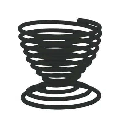 Afbeelding van Point Virgule Wire eierdopje zwart 5x5x5cm