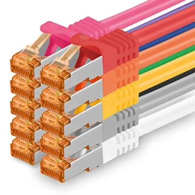 Afbeelding van 1aTTack Cat 7 Ethernet Cable Kabel Netwerkkabel RJ45 10Gbps 600MHz 10 kleuren 1m