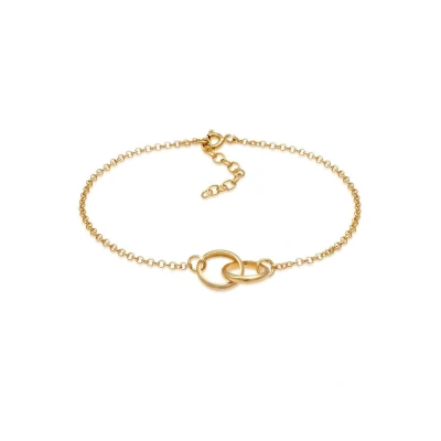 Afbeelding van Elli Basic Circle Armband goldcoloured, Dames, Maat: 16, Gold coloured