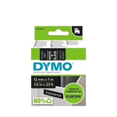 Afbeelding van Dymo 45021 (S0720610) Tape Wit op zwart (12 mm)