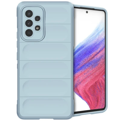 Afbeelding van Samsung Galaxy A53 Hoesje Siliconen en TPU (zacht) iMoshion Softcase/Backcover Lichtblauw Telefoonhoesje