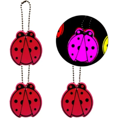 Afbeelding van Reflecterende sleutelhanger 1 stuks Lieveheersbeestje Roze