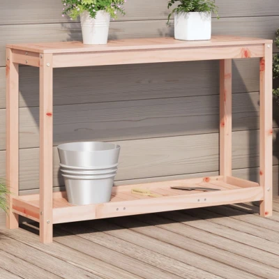 Afbeelding van Oppottafel met schap 108x35x75 cm massief douglashout