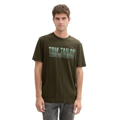 Afbeelding van TOM TAILOR Heren T shirt, 11172 Dark Roze Green, M