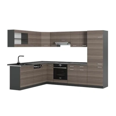 Afbeelding van Vicco Hoekkeuken R Line, Edel grijs/antraciet, 227 x 287 cm , WB Antraciet
