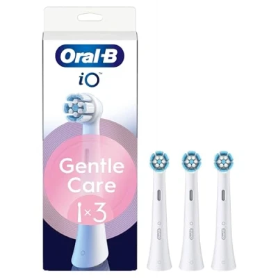 Afbeelding van Oral B, Borstels + opzetstukken, B iO Series Gentle Care Replacement Brush Heads White 3 count (3 x)