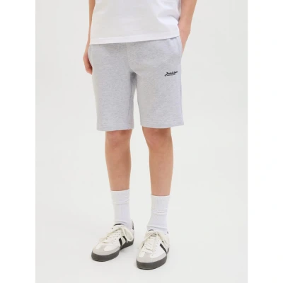 Afbeelding van JACK&amp;JONES JUNIOR JPSTGORDON JJBEAU SWEAT SHORTS JNR Jongens Trackshort White Melange