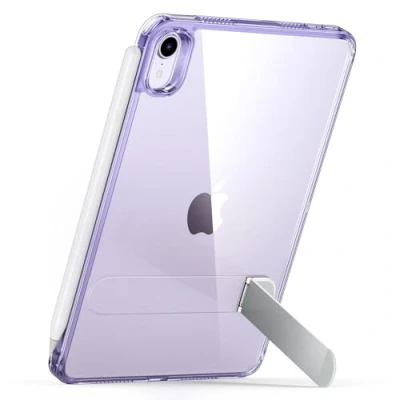 Afbeelding van ESR hoesje voor iPad Mini 7 A17 Pro, 7e/6e generatie met standaard (2024/2021), 3 standmodi, slank en licht, valbescherming, ondersteunt potlood Pro/USB C, Boost Kickstand Case, paars