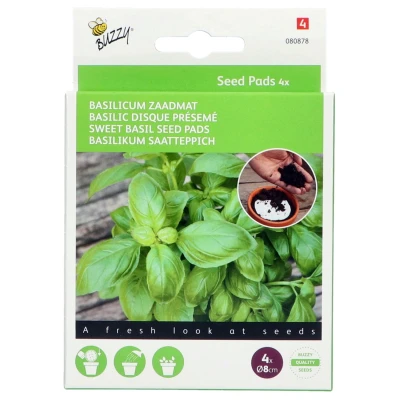 Afbeelding van Seedpads Basilicum, 4 ronde pads