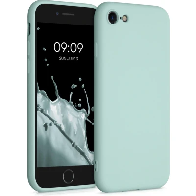 Afbeelding van kwmobile telefoonhoesje geschikt voor Apple iPhone SE (2022) / (2020) 8 7 Hoesje smartphone Back cover in cool mint