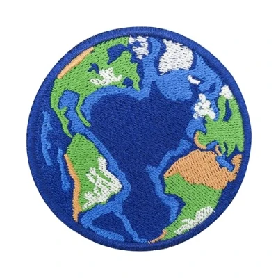 Afbeelding van Finally Home Patch met Klittenband Wereldbol Planeet Aarde Patches, Wereldpatches, Outdoor Nasa Badge, Klittenbandpatch Rond
