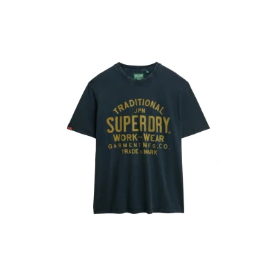 Afbeelding van Superdry Machined Goods Workwear Tshirt print, Heren, Maat: XXL, Eclipse navy