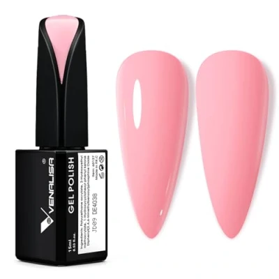 Afbeelding van Venalisa Roze nagellakgel, neutrale kleur, soak off, uv/led lamp, nagelontwerp, nagelkunst, doe het zelf, manicureset, schoonheidscadeau, 15 ml
