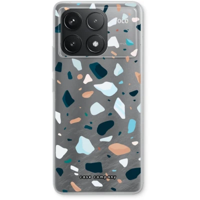 Afbeelding van Case Company® hoesje geschikt voor Xiaomi Poco F6 Pro Terrazzo N13 Soft Cover Telefoonhoesje Bescherming aan alle Kanten en Schermrand