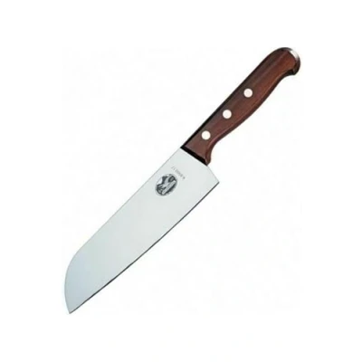 Afbeelding van Victorinox, 6.8500.17G, Wood, Santokumesser, Extra scharfe Klinge, mit geradem Schliff, edlem Holzgriff, Braun, Made in Switzerland,