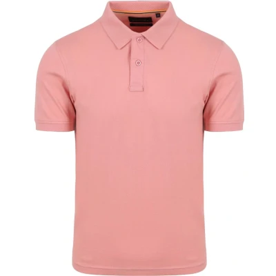Afbeelding van Suitable Cas Polo Roze maat M heren met Modern fit Pasvorm Duurzaam Herenkleding Poloshirt