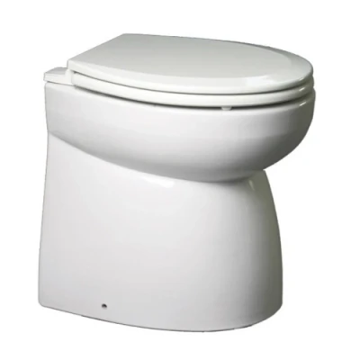 Afbeelding van Johnson pump aquat silent premium electric scheepstoiletten laag model 12v/16a 385x365x455mm boot toilet