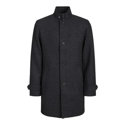 Afbeelding van JACK &amp; JONES Heren Jjemelton Wool Coat Sn wollen jas, Donkergrijs Melange/Patroon: Structuur, XXL