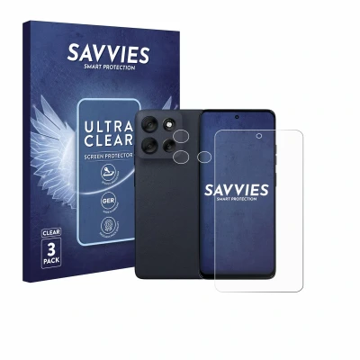 Afbeelding van Savvies Screenprotector voor Motorola Moto G56 (Voor+Camera) Folie Beschermfolie transparant (6 Stuks)