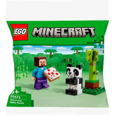 Afbeelding van LEGO Minecraft 30672 Steve en Babypanda (polybag)
