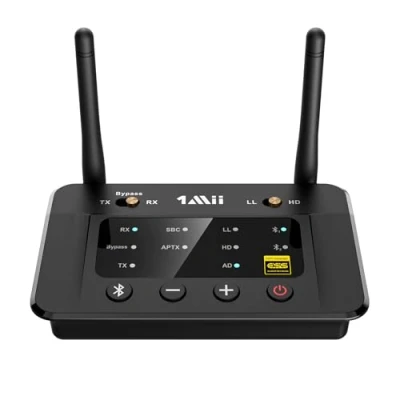 Afbeelding van 1Mii B03Pro Bluetooth 5.3 Zender/Ontvanger met AptX HD Low Latency voor TV en Stereo installatie