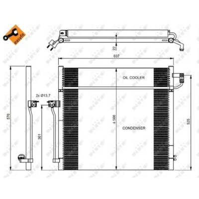 Afbeelding van NRF Airco condensor 350080