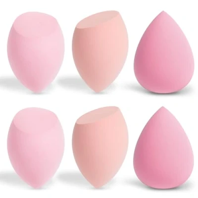 Afbeelding van AiQInu 6 stuks make upspons, foundation, beauty blender, upspongenset, spons voor vloeibare poeder, puf, cosmetica gereedschap