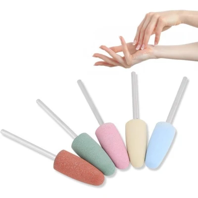 Afbeelding van 5 delige manicureboorset voor nagelkunst Siliconen nagelpolijstmachines, nagelslijpmachine met schuine boren