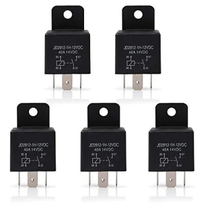 Afbeelding van Ehdis 5 stuks Autorelais 12v 40 APM 4 pins, automatisch relais Spst Modelnr.: JD2912 1H 12VDC 40A 14VDC, automatische schakelaars en starters