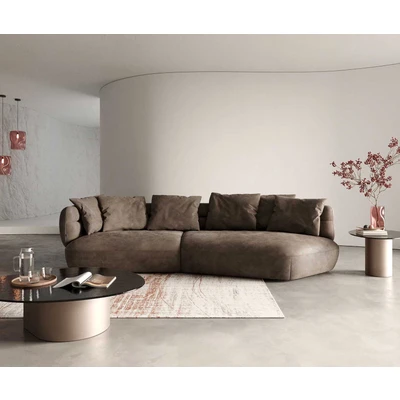 Afbeelding van DELIFE Sofa Roya 320x140 cm microvezel taupe vintage