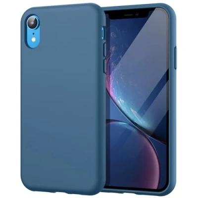 Afbeelding van JETech Siliconen Hoesje voor iPhone XR, 6,1 Inch, Zijdezachte Full Body Beschermhoes, Schokbestendige Case met Microvezel Voering (Blauw Kobalt)