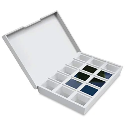 Afbeelding van Daniel Smith Waterverf Professionele Kwaliteit 6 Kleuren Watercolour Half Pan Set &quot;Blues&quot; with Pans