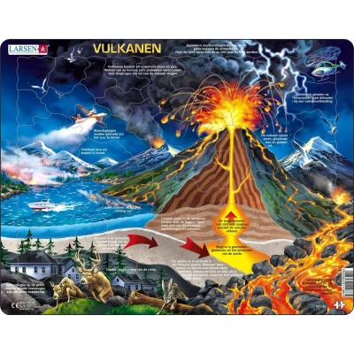 Afbeelding van Larsen Legpuzzel Maxi Vulkanen 70 Stukjes