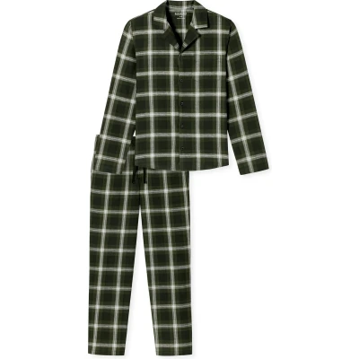 Afbeelding van Schiesser SET Pyjama, Heren, Maat: 48, Dunkelgrün