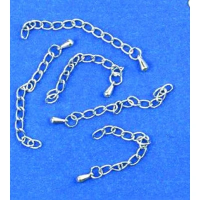 Afbeelding van 11808 1511 Decorative small chain, Platinum, 65mm, 5pcs/header bag