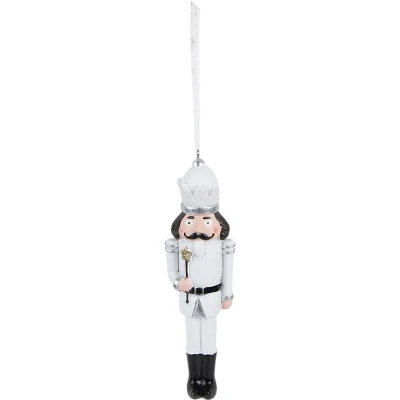 Afbeelding van Clayre &amp; Eef Kersthanger Notenkraker 15 cm Wit Kunststof Kerstbal