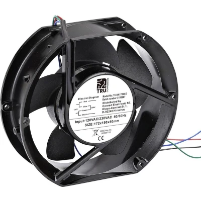 Afbeelding van TRU COMPONENTS TC NA17050 D Axiaalventilator 230 V/AC, 120 V/AC 310 m3/h (l x b h) 172 150 50 mm