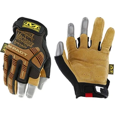 Afbeelding van Mechanix Wear M Pact Framer lederen handschoenen L Bruin/Zwart
